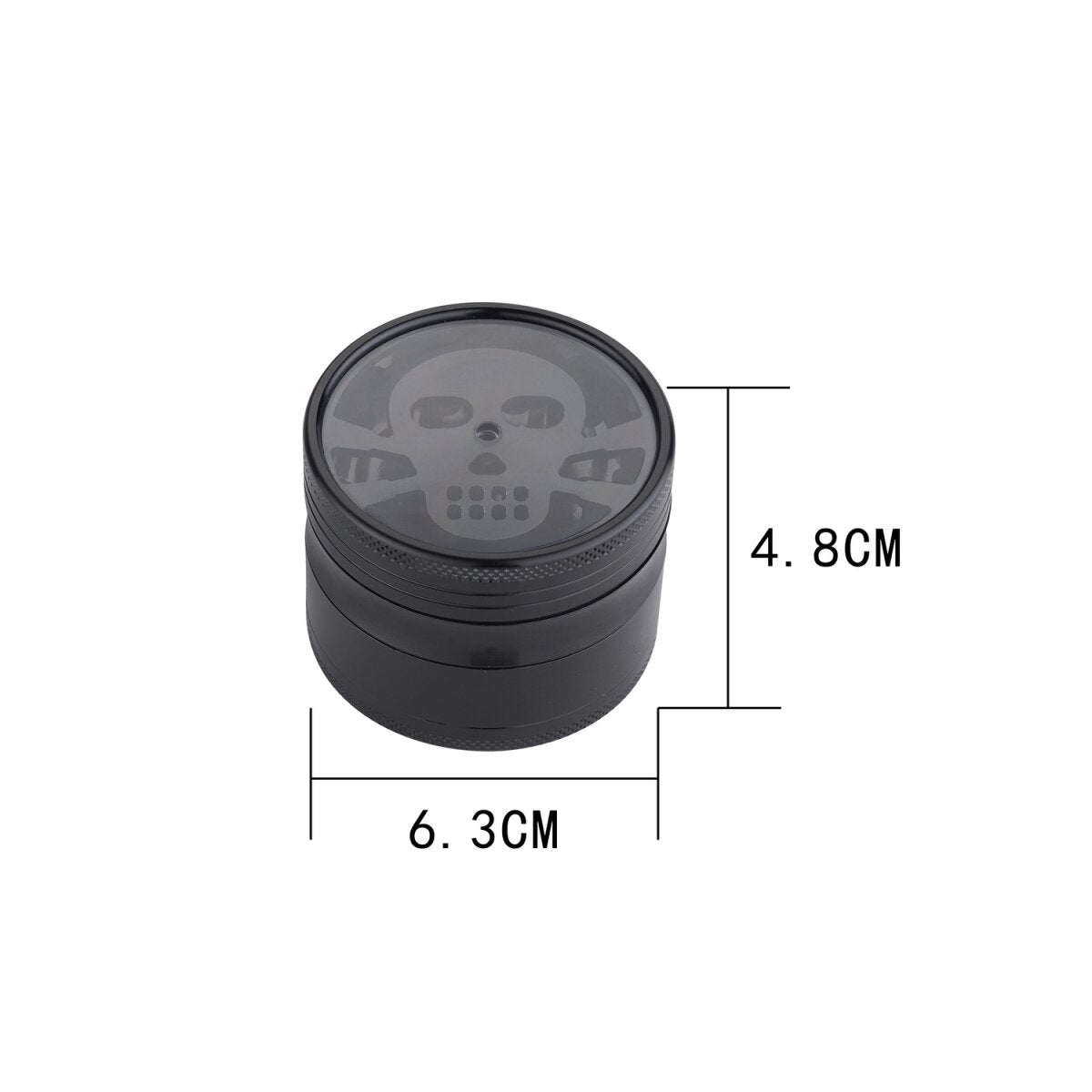 Champ High - Grinder Dollar / Skull / Hemp Leaf - 63mm - 4 Layers - Display - 9 Stück