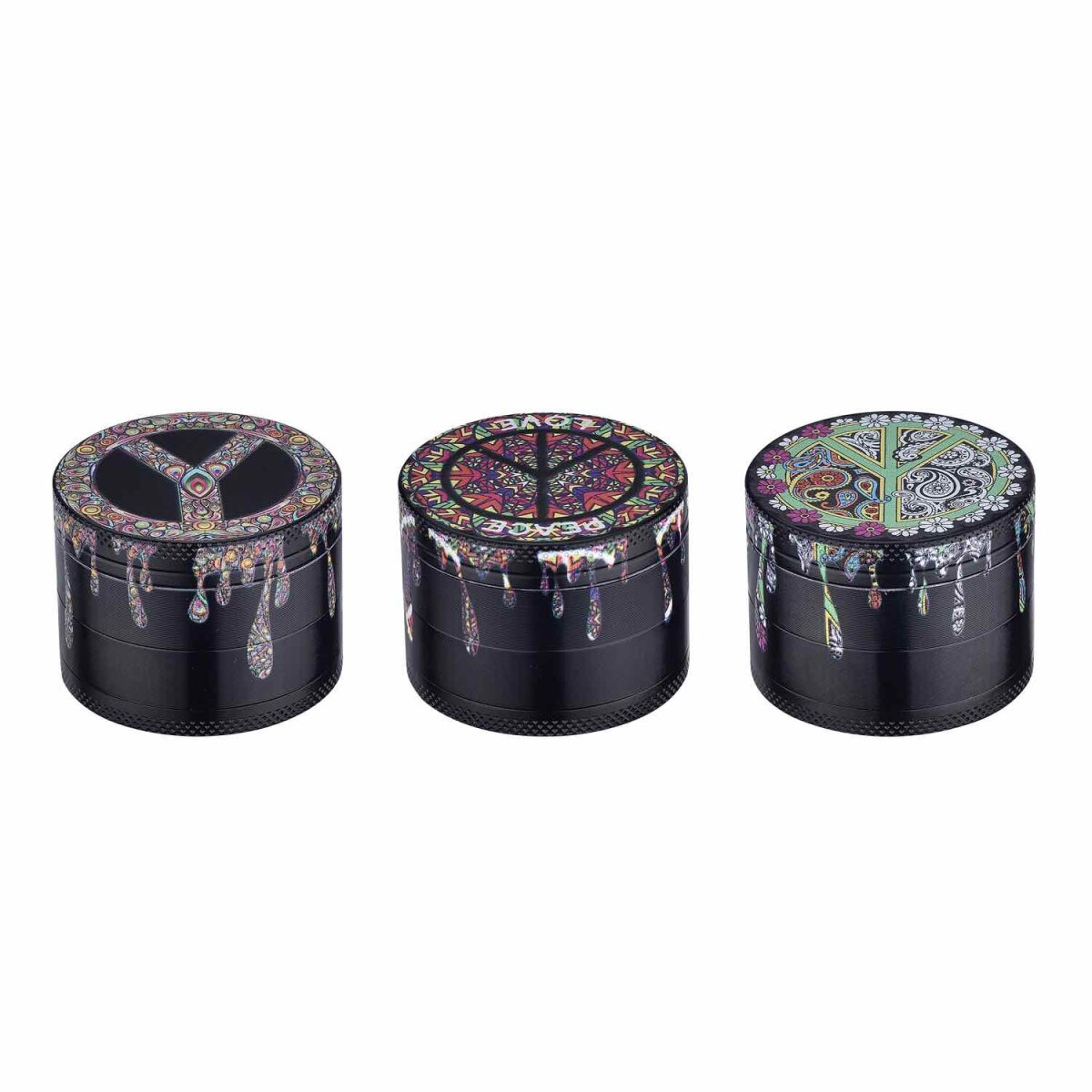 Champ High - Grinder Dripping Peace&Love Paint - 50mm - 4 Layers - Display - 9 Stück