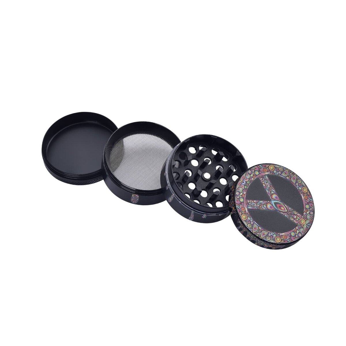 Champ High - Grinder Dripping Peace&Love Paint - 50mm - 4 Layers - Display - 9 Stück