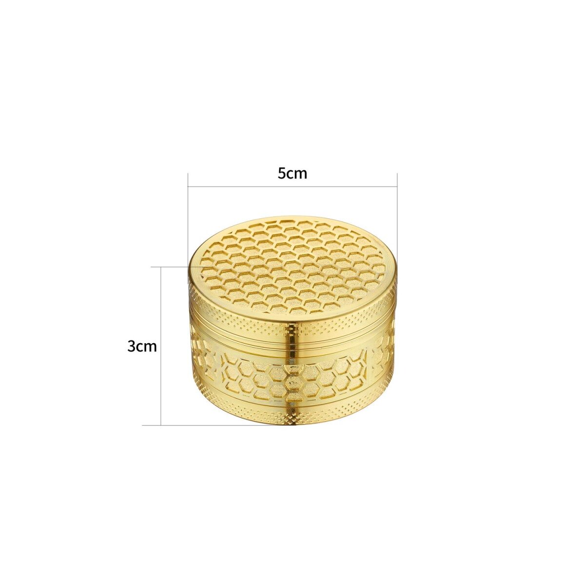 Champ High - Grinder Golden Honeycomb - 50mm - 3 Layers - Display - 12 Stück