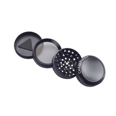 Champ High - Grinder Magnifier Black mit Lupe und Staufach - 50mm - 4 Layers