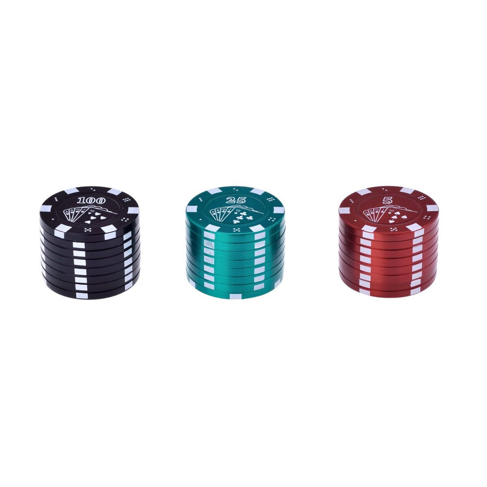 Champ High - Grinder Poker Chips - 42mm - 3 Layers - Display - 12 Stück