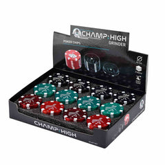 Champ High - Grinder Poker Chips - 42mm - 3 Layers - Display - 12 Stück
