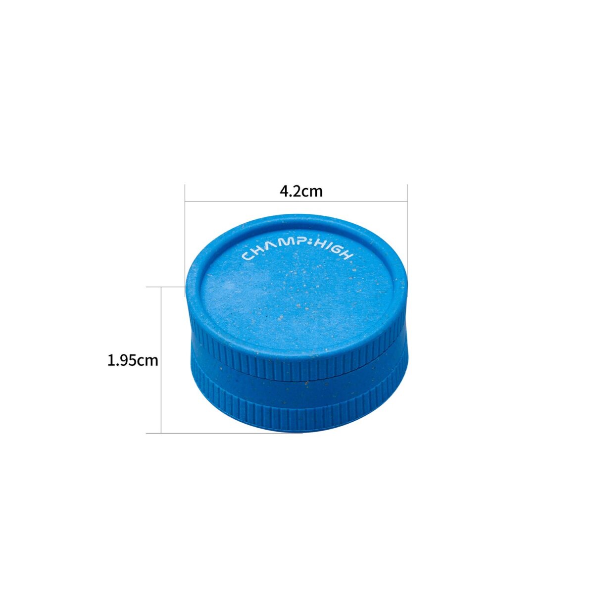 Champ High - Hemp Plastic Grinder - 42mm - 2 Layers - Display - 24 Stück