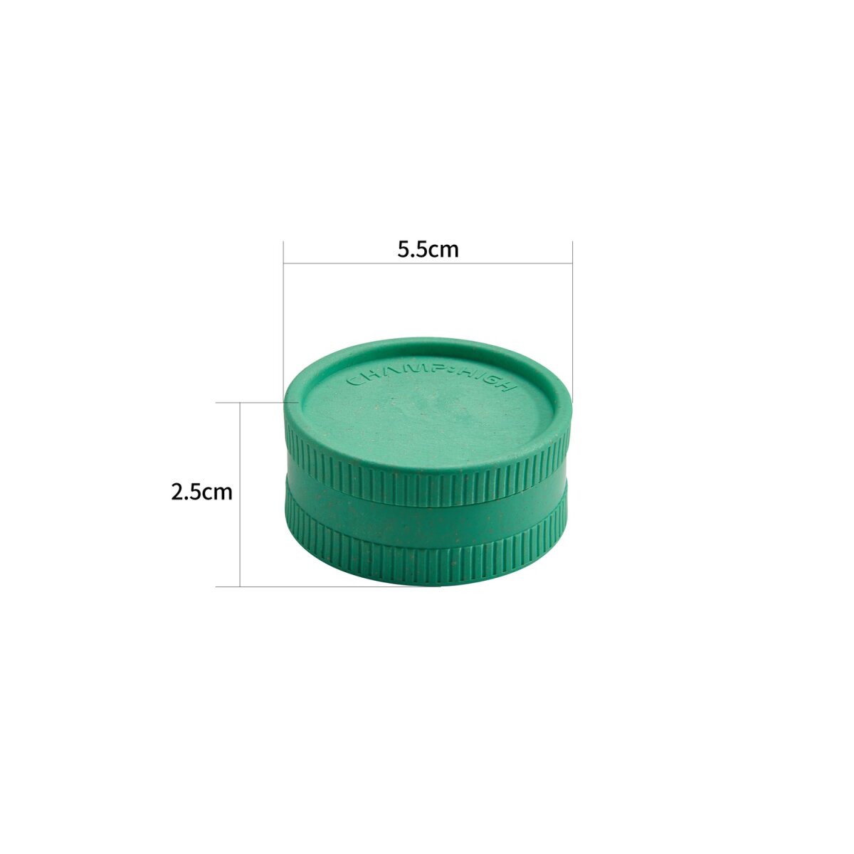 Champ High - Hemp Plastic Grinder - 55mm - 2 Layers - Display - 24 Stück