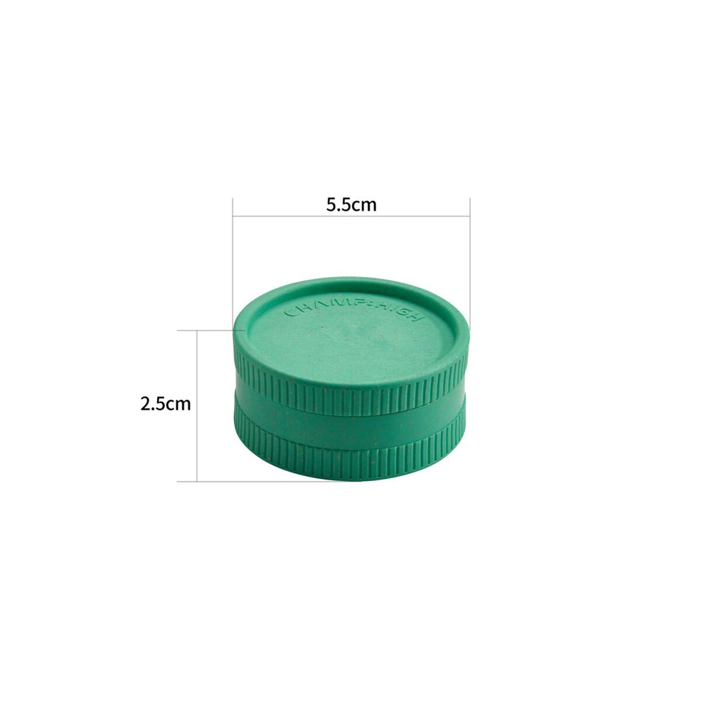 Champ High - Hemp Plastic Grinder - 55mm - 2 Layers - Display - 24 Stück