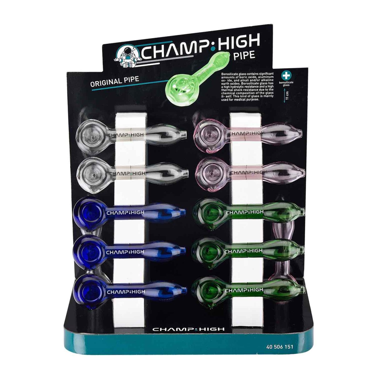 Champ High - Original Glass Pipe - 11cm - Display - 12 Stück