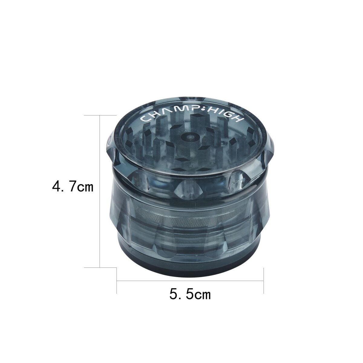 Champ High - Plastic Grinder Drum Color - 63mm - 4 Layers - Display - 12 Stück