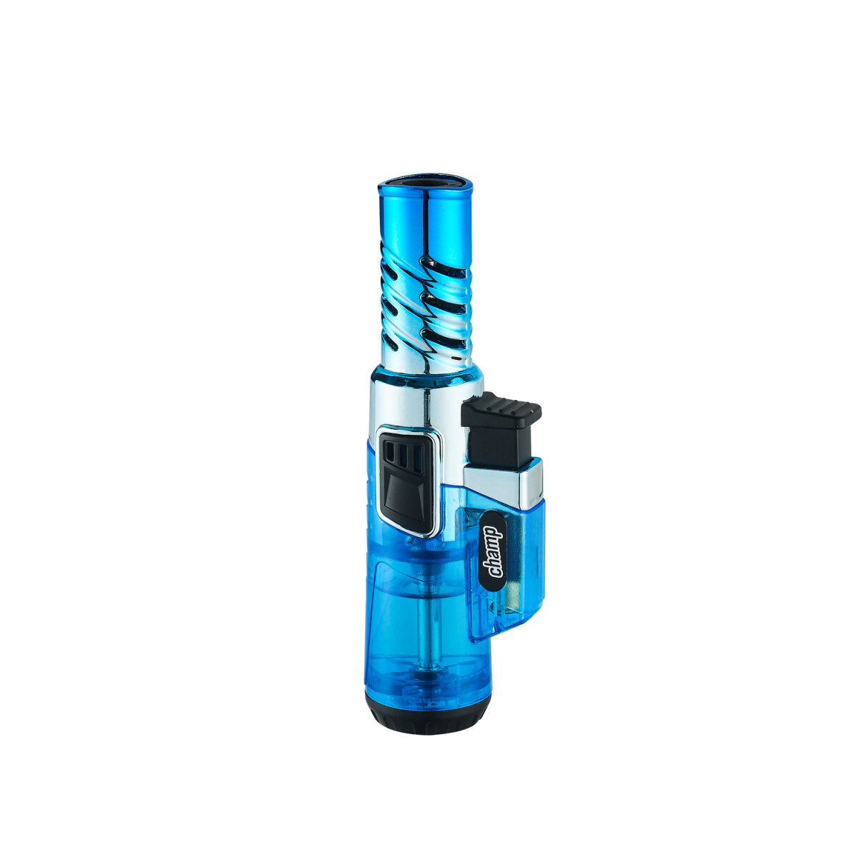 Champ - Metallic Gradient Feuerzeug - Jetflame Blue - Display - 12 Stück