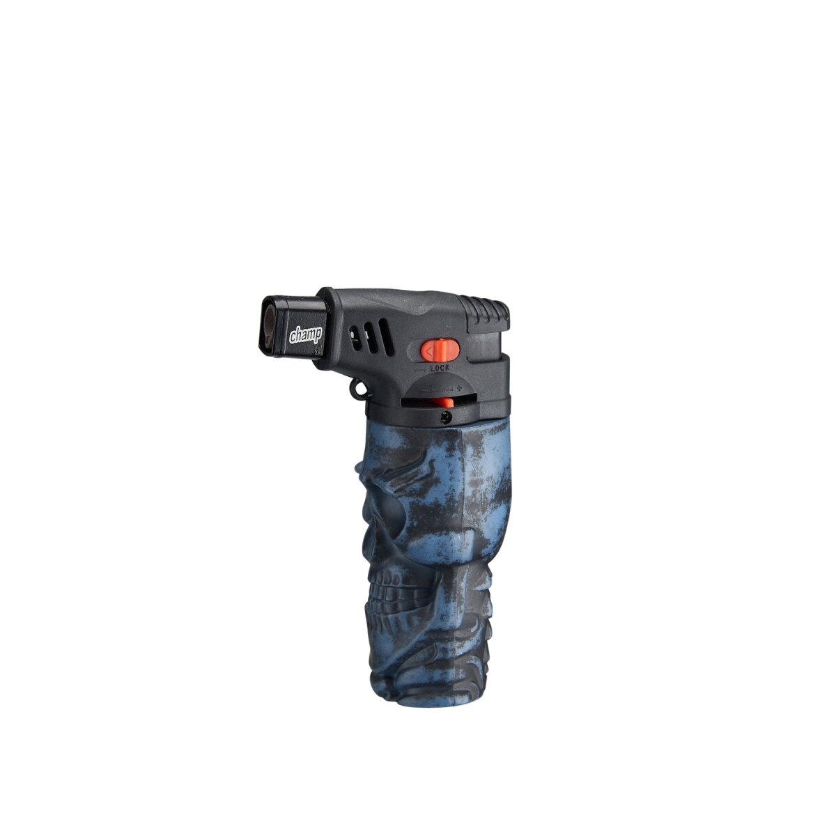 Champ - Skull Feuerzeug - Jetflame Blue - Display - 12 Stück