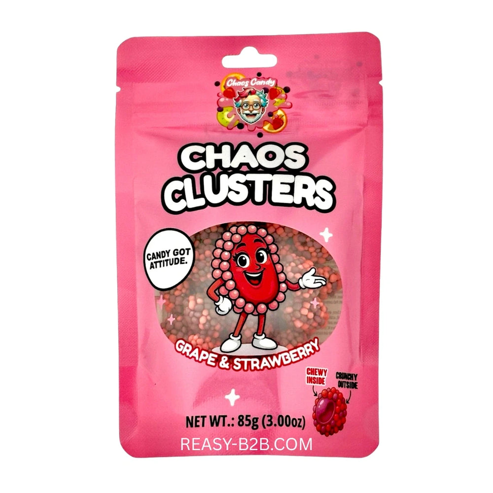 Chaos Candy Gummy Cluster - Grape & Strawberry (Pink) 85g