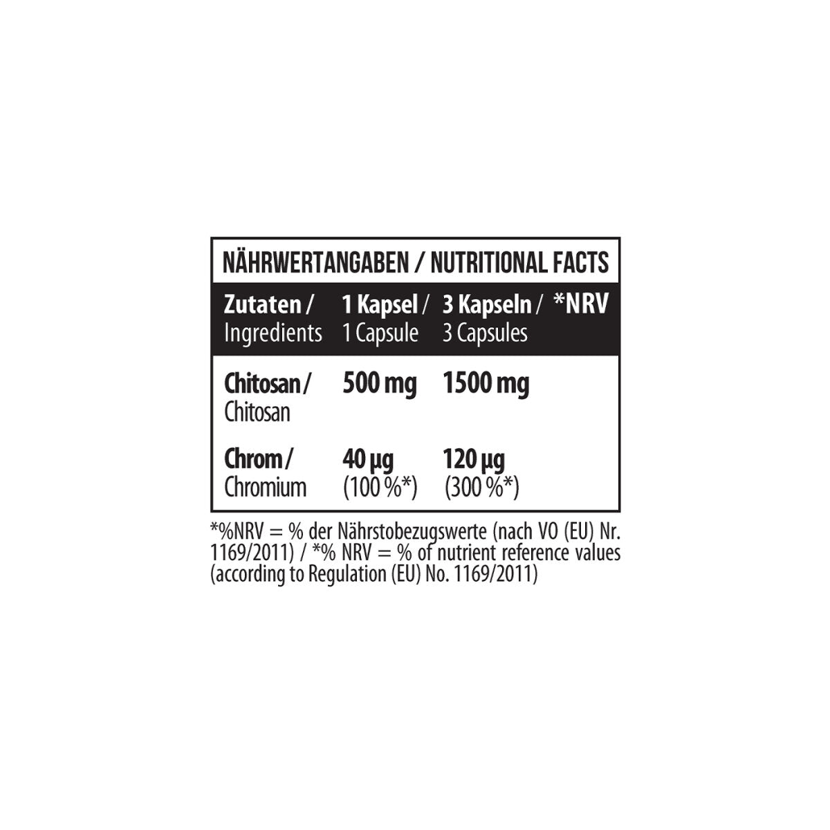 Chitosan mit Chrom 120 Kapseln