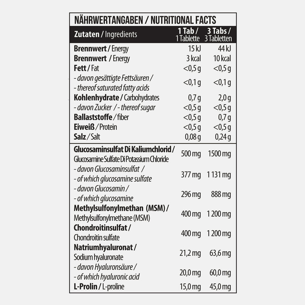 Chondroitin - Glucosamine - MSM + HA 90 pills