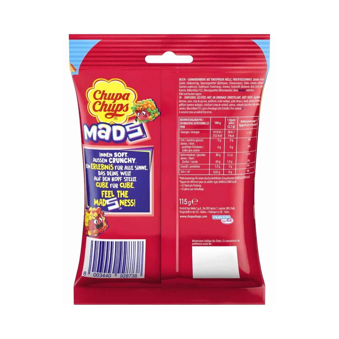 Chupa Chups Mads Fruits 115g