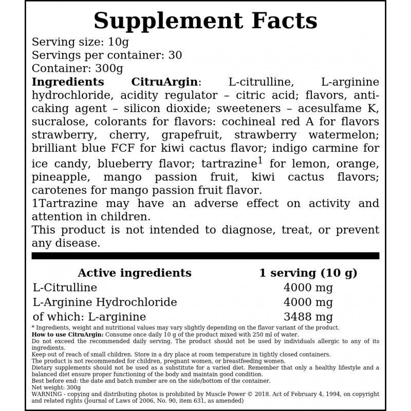 CitruArgin - 300g - Blue Raspberry x12