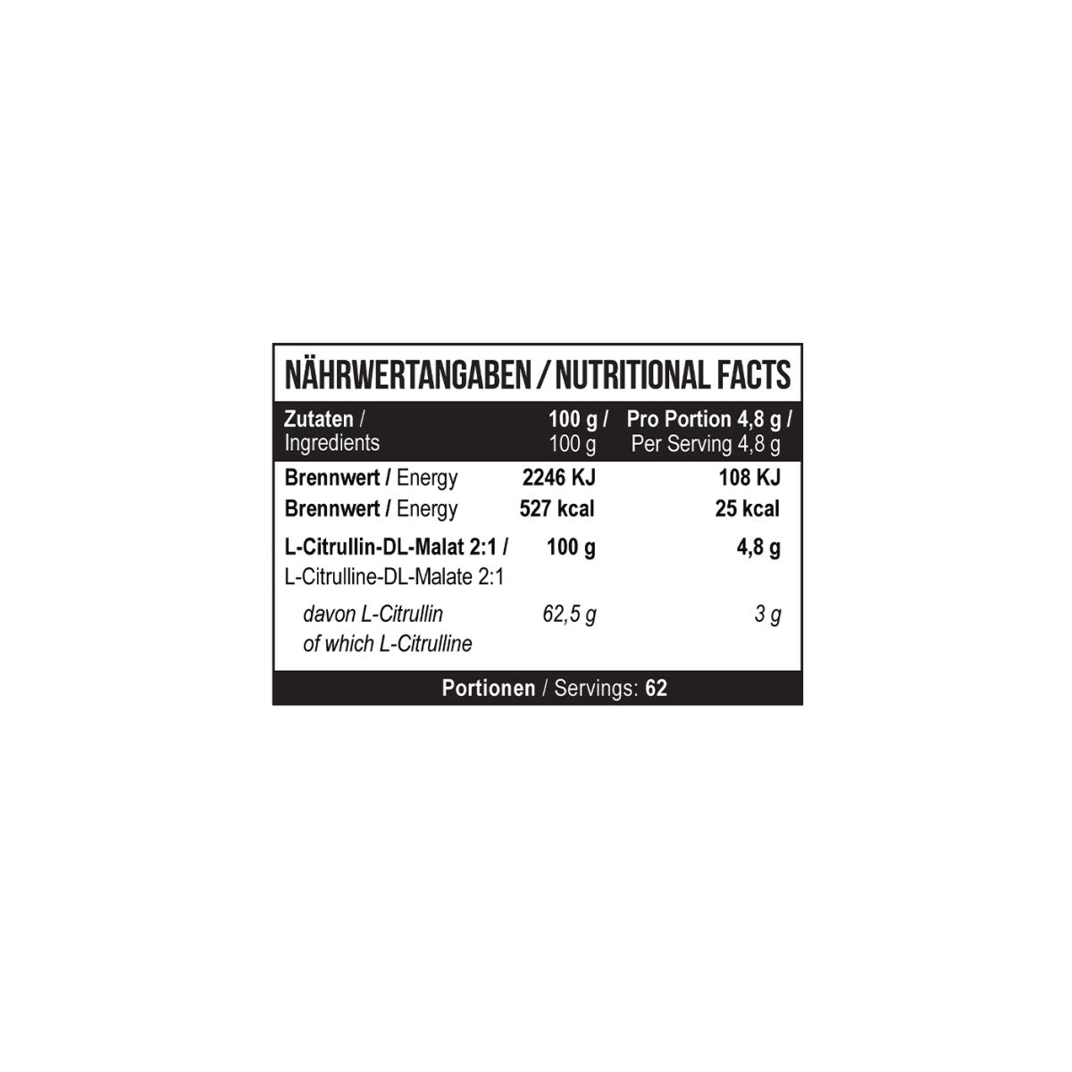 Citrulline Malat 300 g Unlfavored