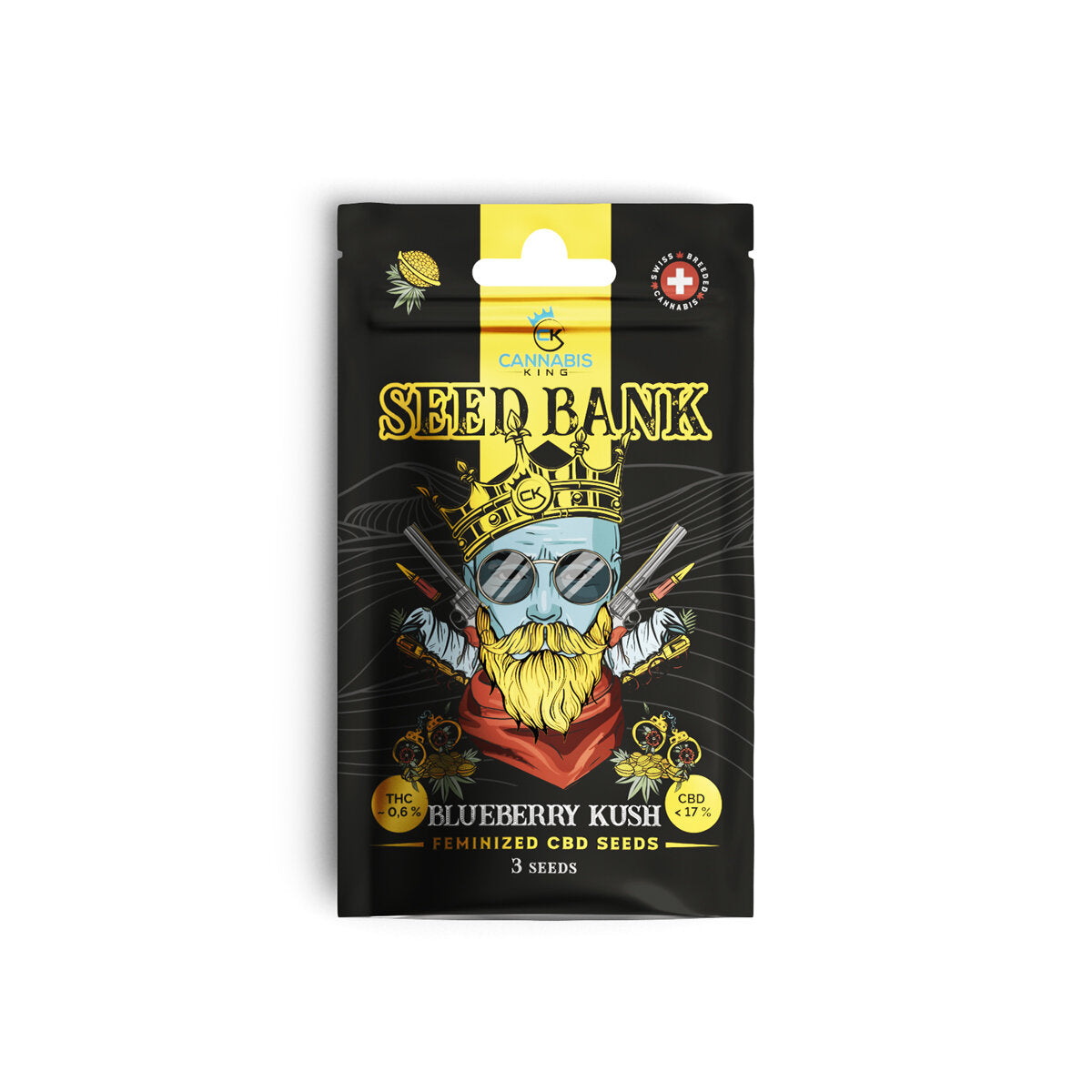 CK Seed Bank - Blueberry Kush - feminisierte CBD Samen - 3 Stück