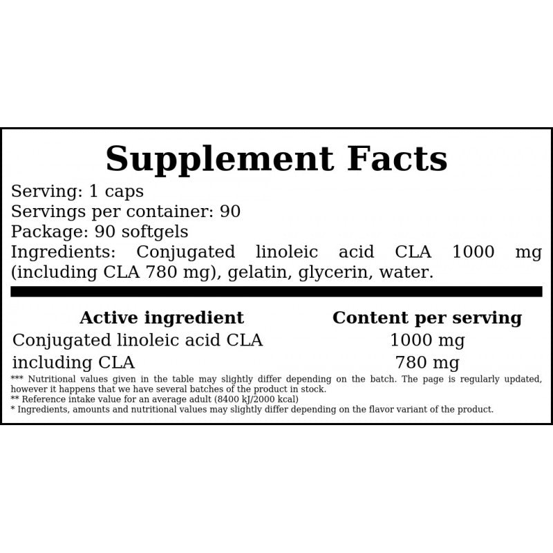 CLA 1000mg - 90softgels