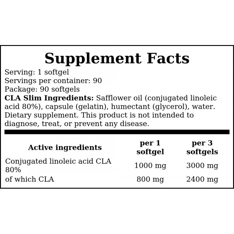 CLA Slim - 90softgels x12