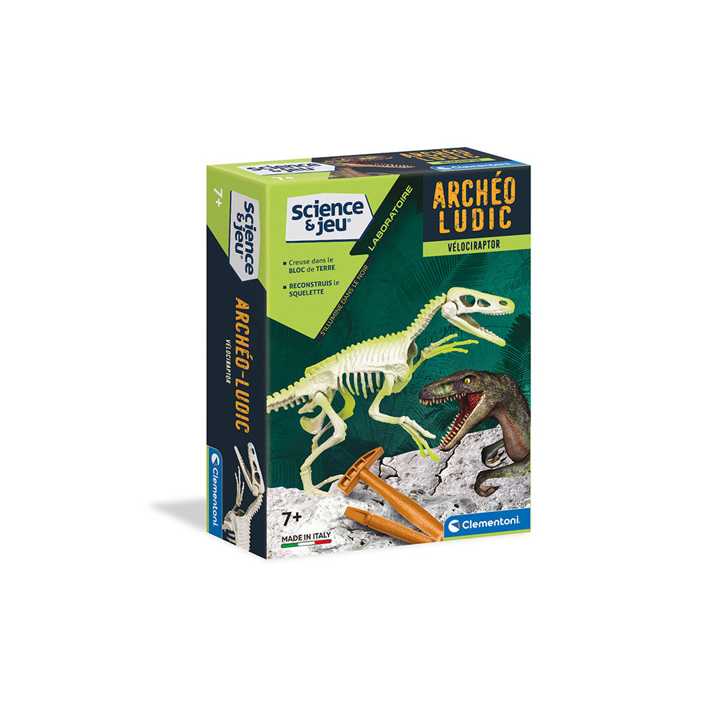 Clementoni Archeo Ludic Velociraptor Fluorescence