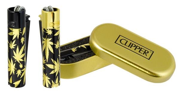 Clipper - Metal - Leaves Gold - Display - 12 Stück