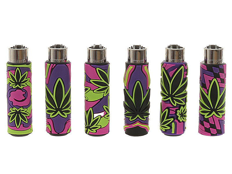 Clipper - Silikon Cover - Neon Leaves - Display - 30 Stück