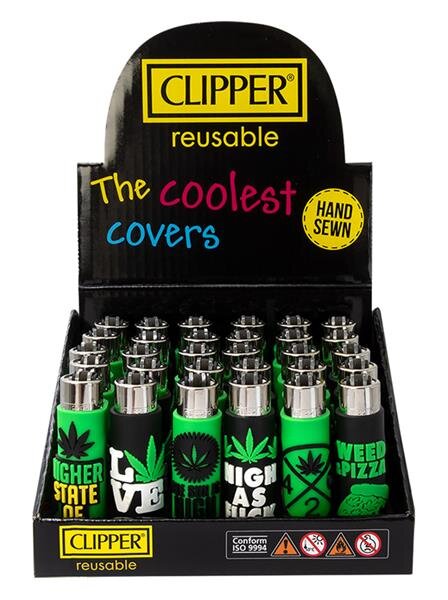 Clipper - Silikon Cover - Weed Statements - Display - 30 Stück