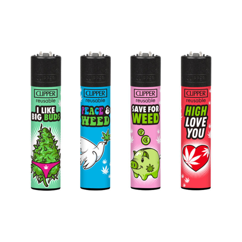 Clipper - Weed Slogan 11A - Display - 48 Stück