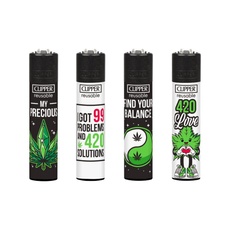 Clipper - Weed Slogan 13D - Display - 48 Stück