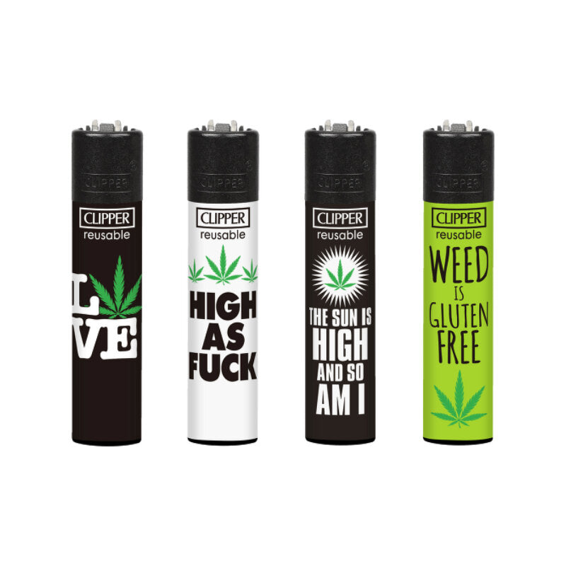 Clipper - Weed Slogan 15D - Display - 48 Stück