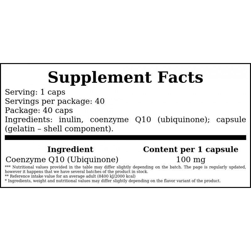 Coenzym Q10 100mg - 40caps x50