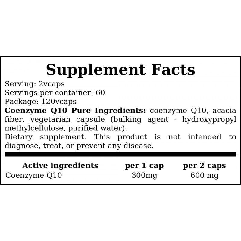 Coenzyme Q10 600mg -120vcaps.