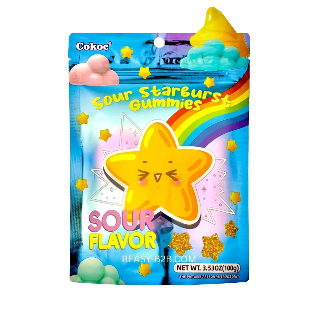 Cokoc Gummies - Sour Starburst Gummy Cluster 100g