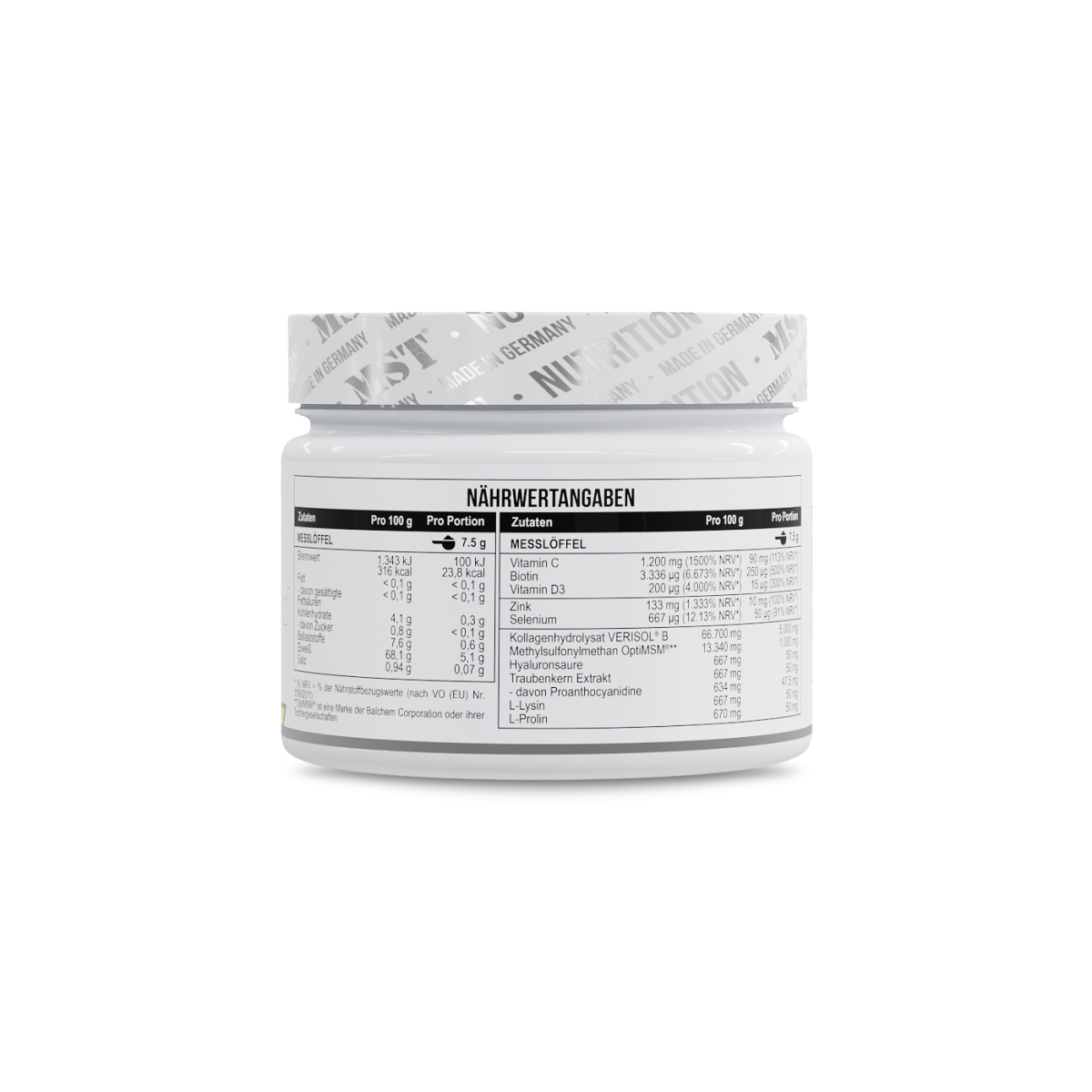 Collagen Beauty verisol 225g pineapple _ Collagen Peptides Verisol plus OptiMSM, Vitaminen und Miniralen