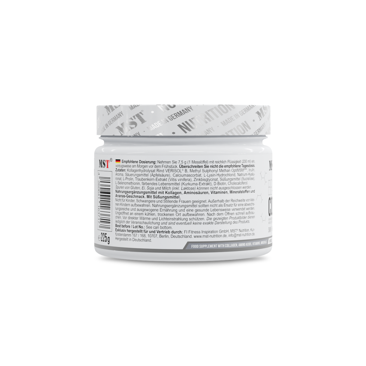 Collagen Beauty verisol 225g pineapple _ Collagen Peptides Verisol plus OptiMSM, Vitaminen und Miniralen