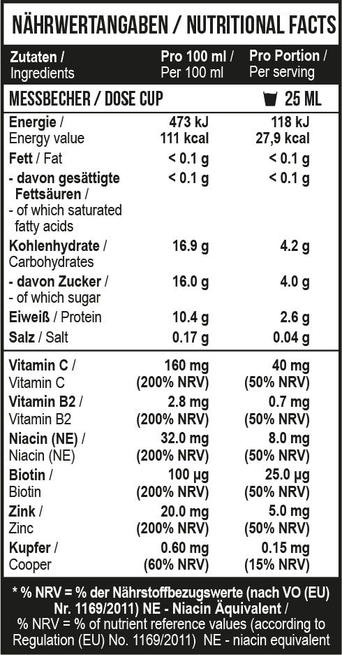 Collagen Peptides + Biotin  500 ml Orange Juice