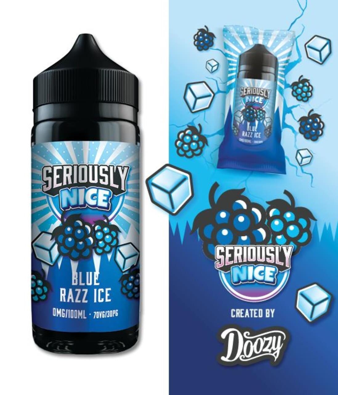 Seriously Nice -  Blue Razz Ice - 100ml - Shortfill