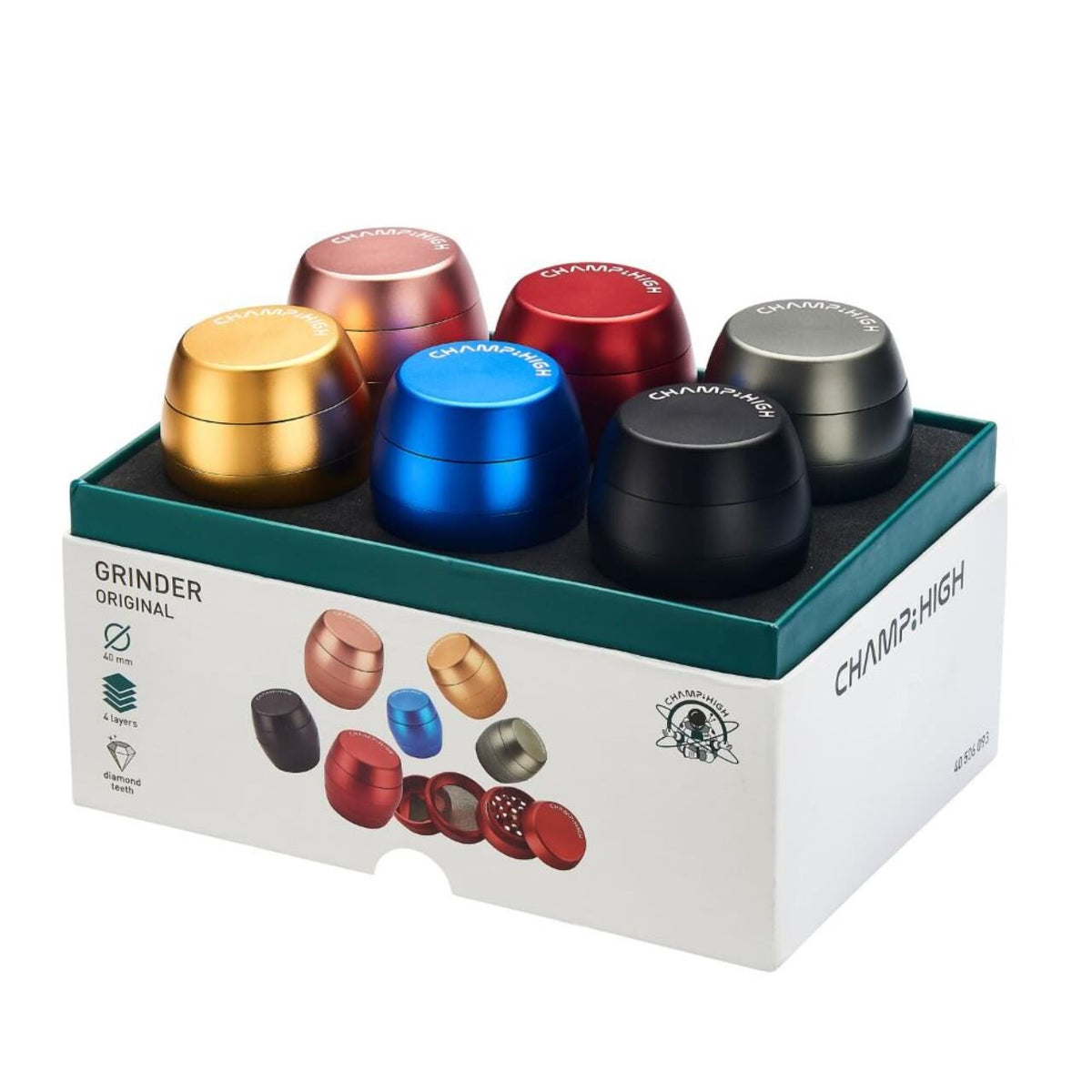 CHAMP High Original Grinder 4er 40mm 6 Stk.