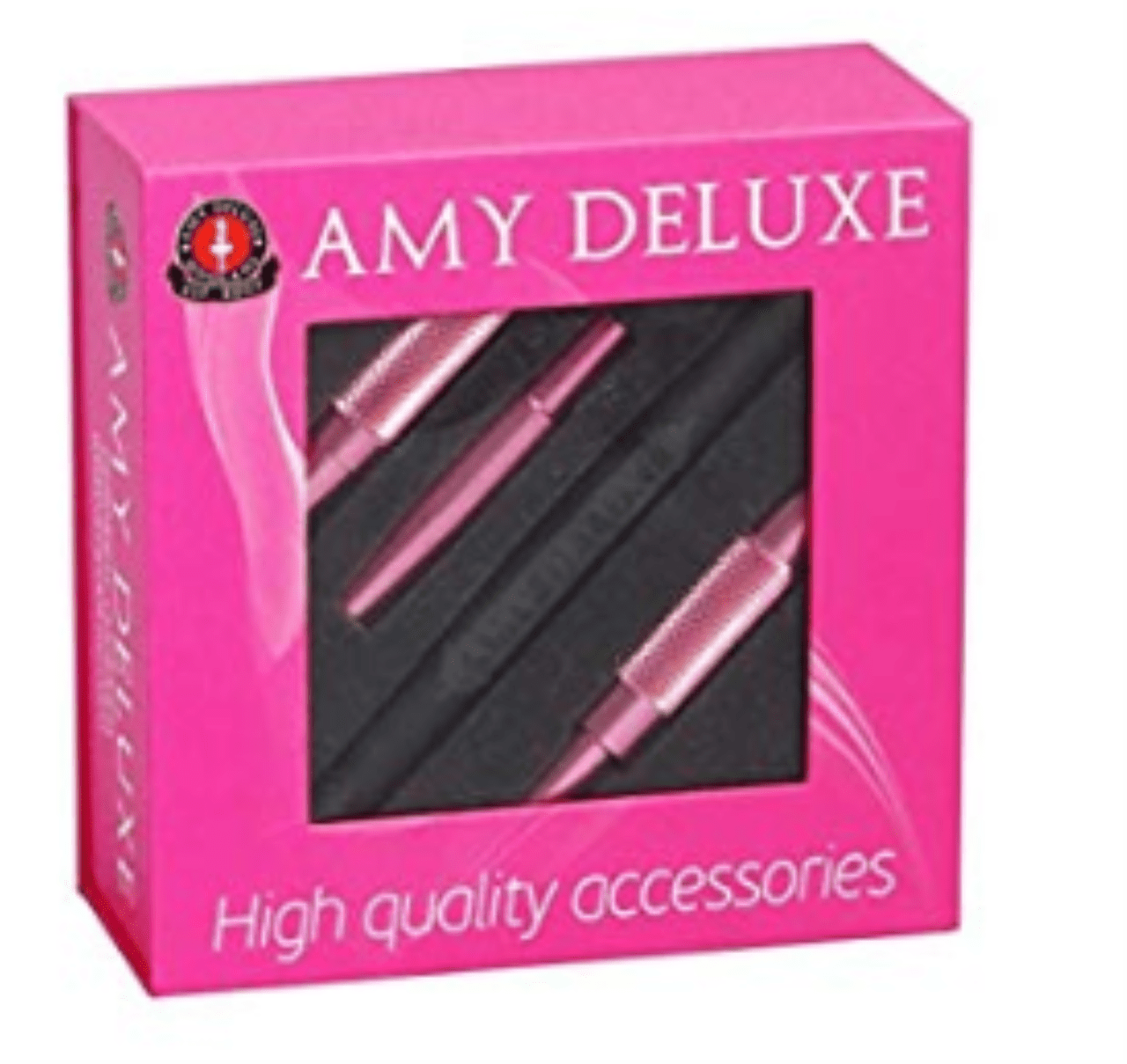 AMY Deluxe Alu. Mundstück mit Sili.Schlauch in Box Pink