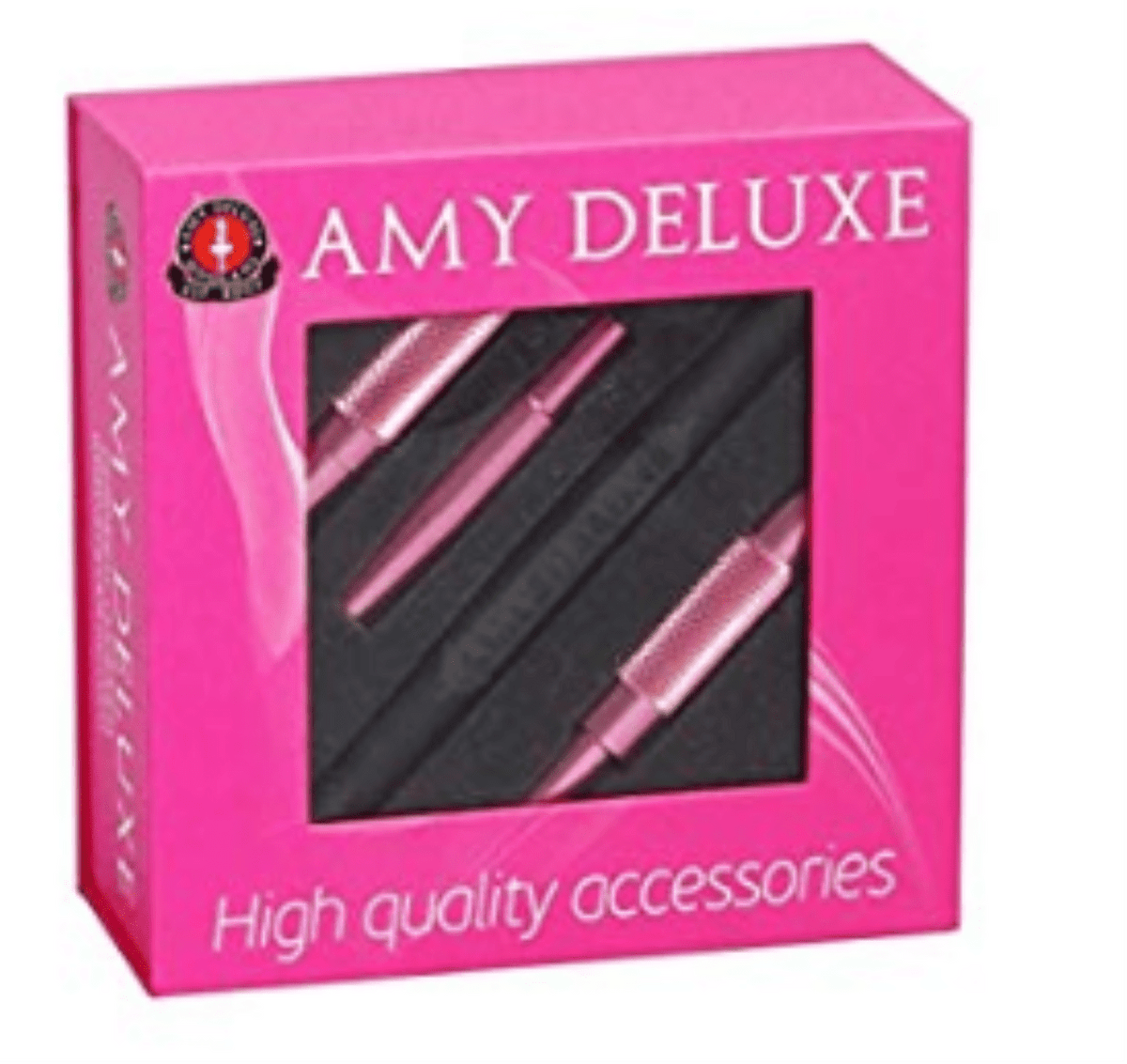 AMY Deluxe Alu. Mundstück mit Sili.Schlauch in Box Pink