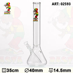 Rasta Smoker Dude Beaker ICE Glass Bong