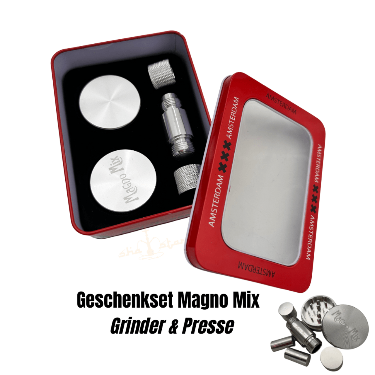 Amsterdam Giftset Magno: Grinder und Presse