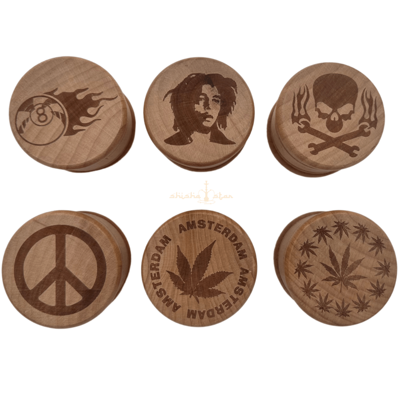 Grinder Wood 3 Parts 6 Stk.