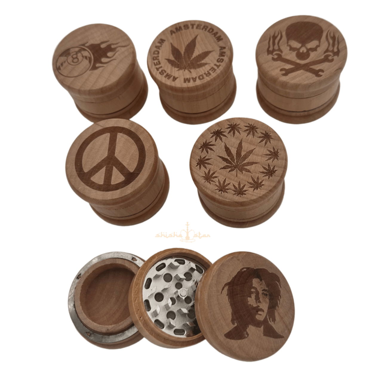 Grinder Wood 3 Parts 6 Stk.