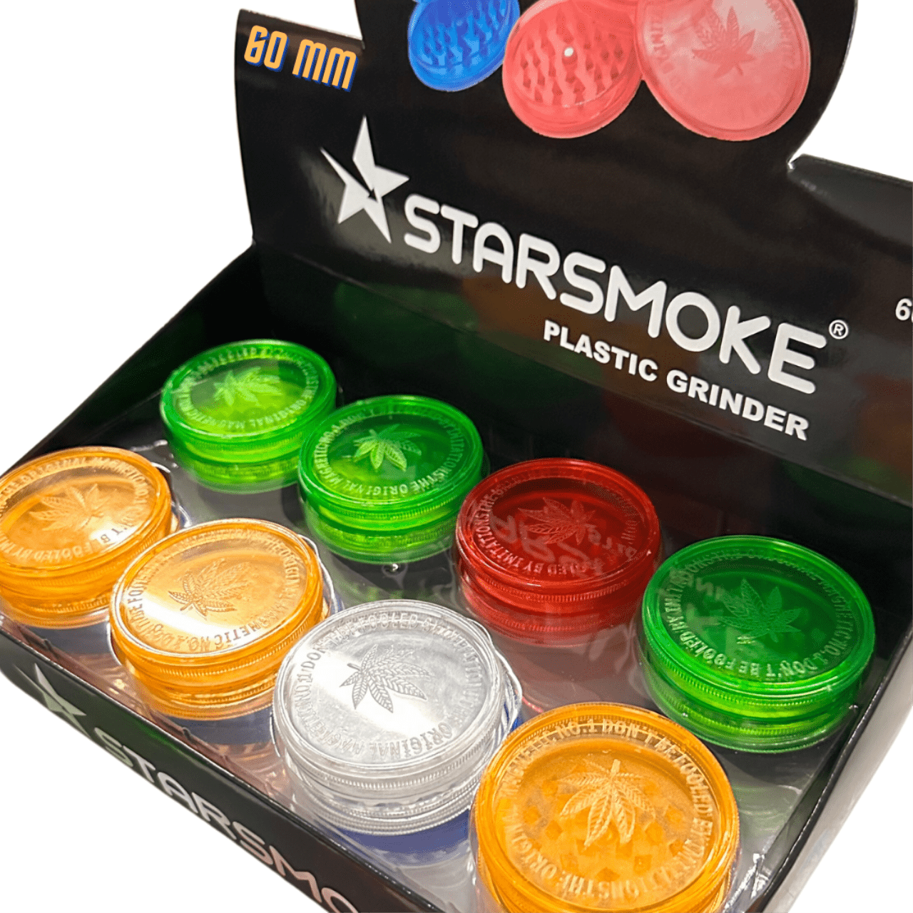 STARSMOKE Grinder Plastic 60mm 2 Parts 24 Stk.