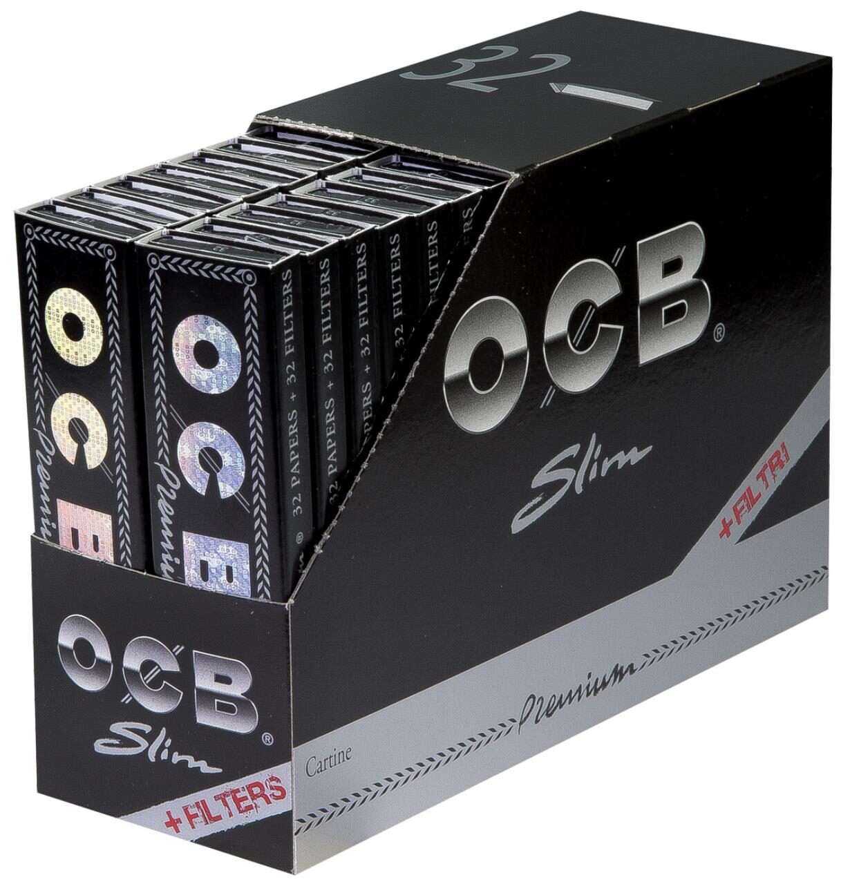 OCB Slim Premium Paper + Filter, 32 x 32