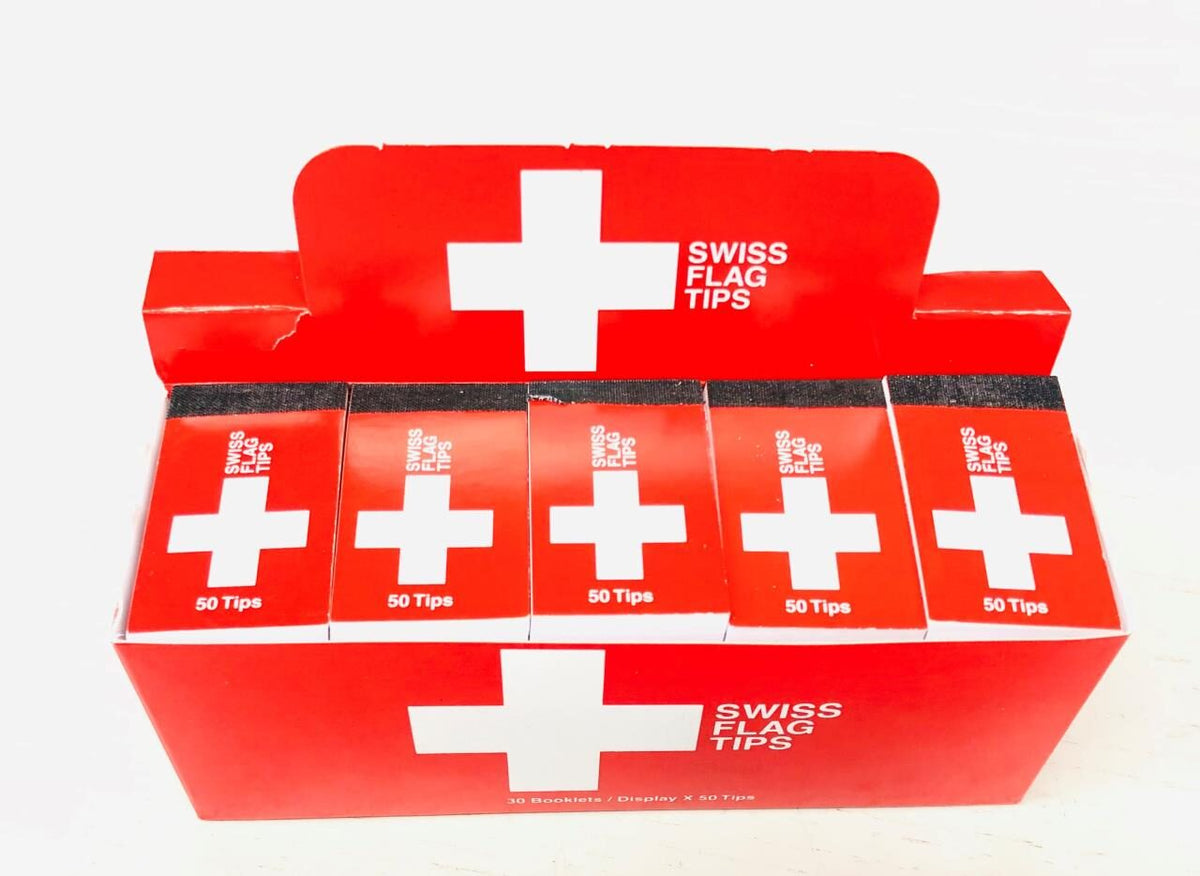 Swiss Flag Tips 30X50Stk.