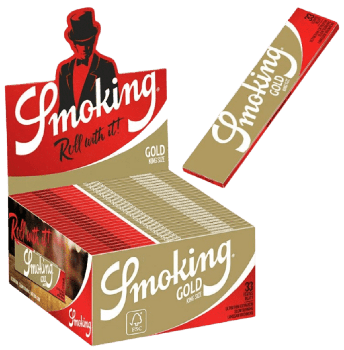 Smoking King Size Gold, 50 x 33