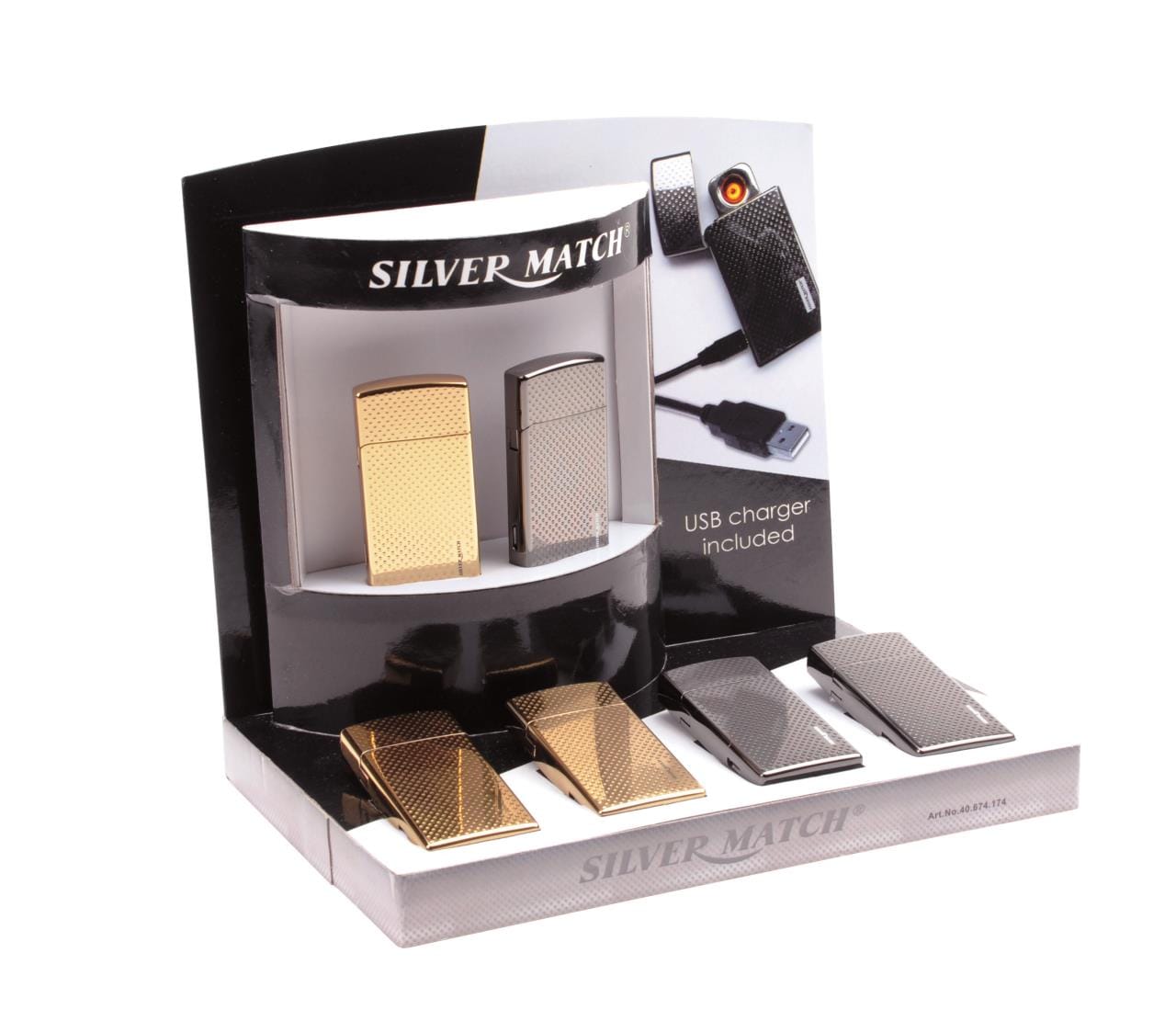 Silver Match Edgware USB Igniter
