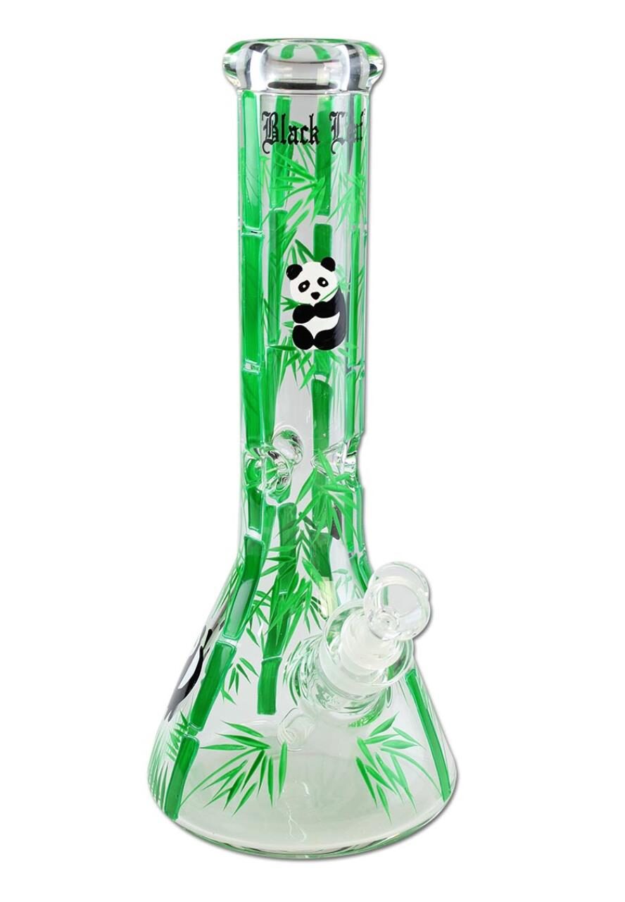 Black Leaf "Panda" Handbemalte Kolbenbong Ice – H: 320 mm / Ø: 135/51 mm